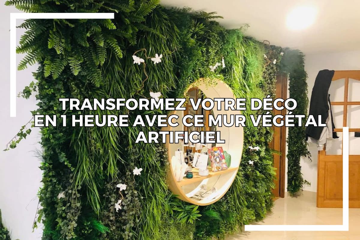 Transformez votre déco en 1 heure avec ce mur végétal artificiel 100x100 : l'illusion parfaite de la nature chez vous !